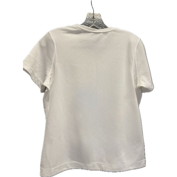 Nike Womens Dry Fit V-neck Short Sleeve Top White - S - Picture 2 of 4